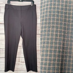 Ann Taylor LOFT Julie Pants Size 8 Plaid Check Straight Leg Slacks